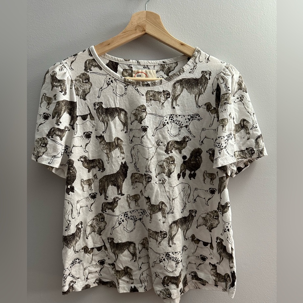 Anthropologie Size M 39 Of 52 Conversations Tee Shirt Dog Days